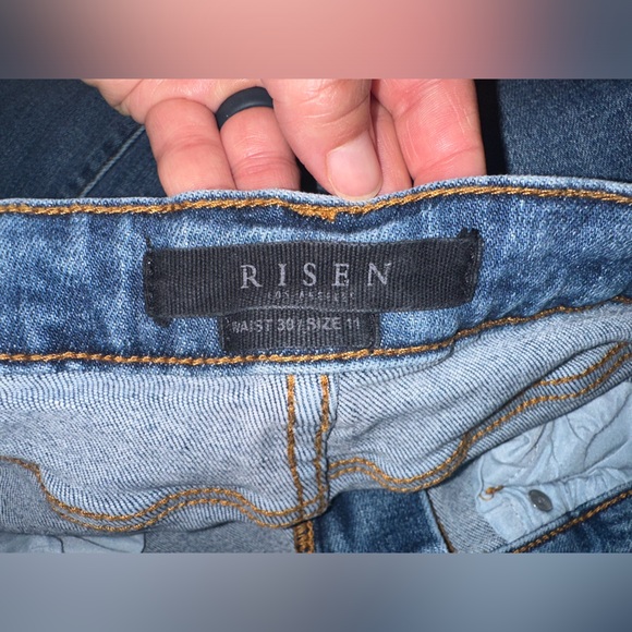 Risen High Rise Distressed Vintage Ankle Straight Leg Jeans Sz. 30/11 - Picture 8 of 10